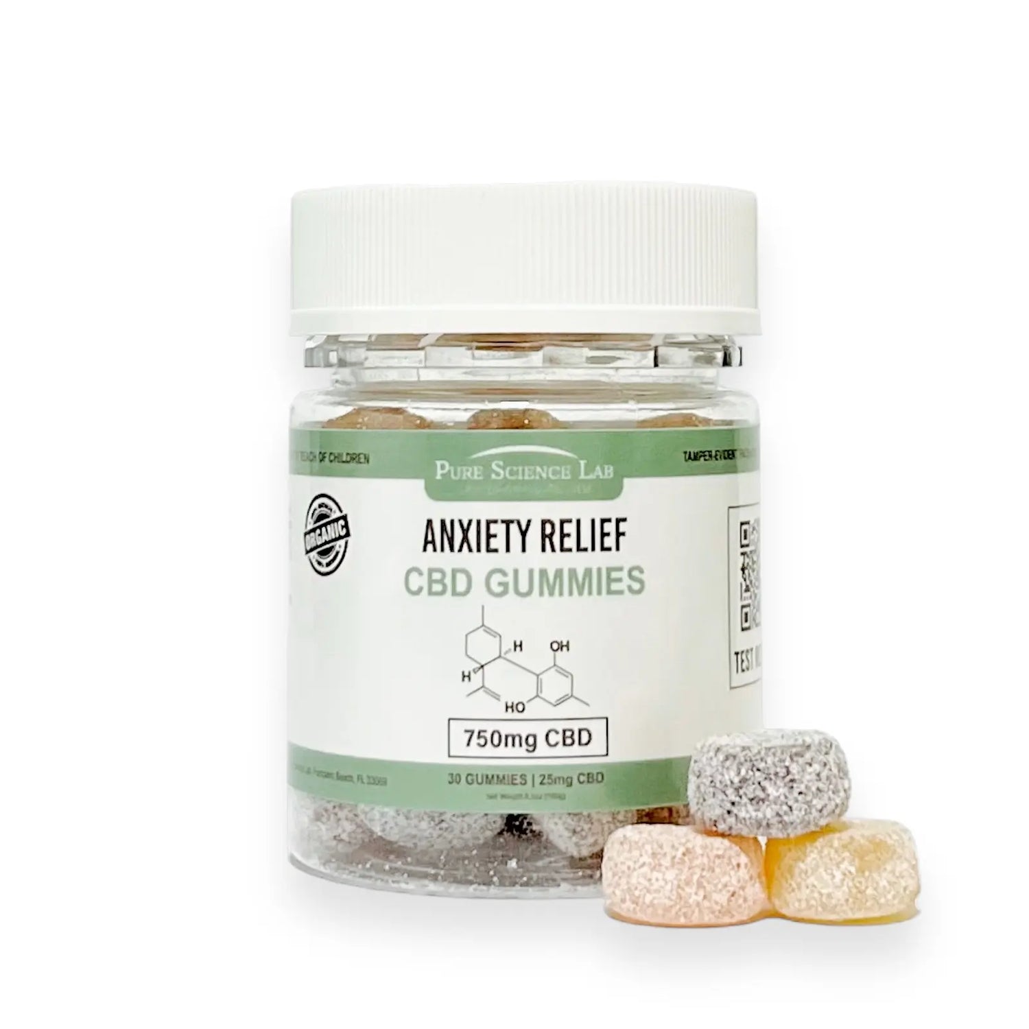 CBD Anxiety Relief Gummies Hemp Extract 750mg