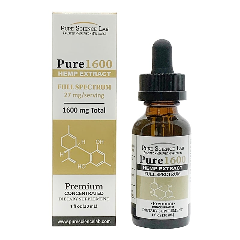 Tincture Full-Spectrum CBD Oil Hemp Extract Pure 1600