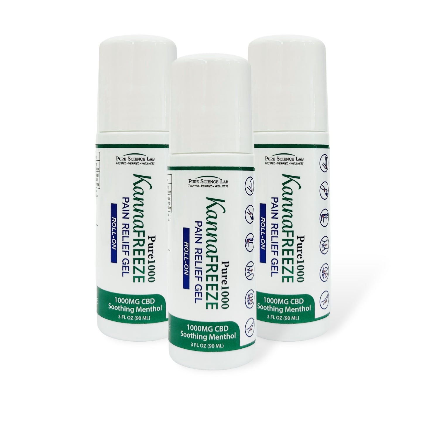 KannaFreeze CBD Topical Muscle and Joint Pain Roll-On 1000mg