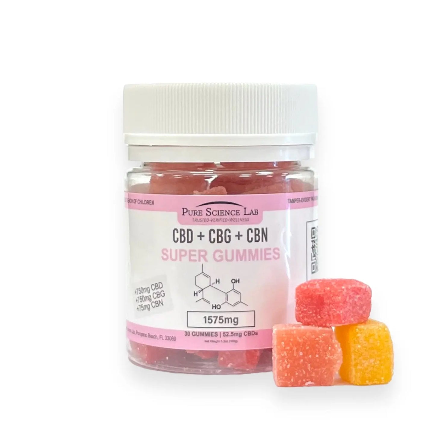 CBD CBG CBN Super Gummies Hemp Extract 1575mg