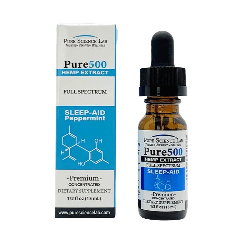 Sleep Tincture Full-Spectrum CBD Oil Melatonin Hemp Extract Pure 500