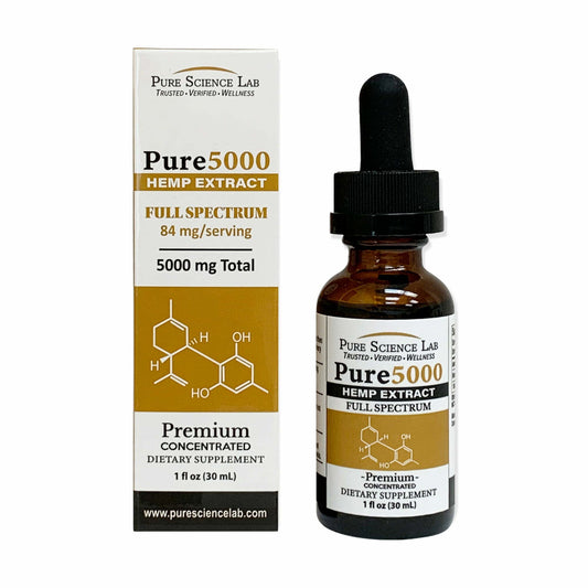 Tincture Full-Spectrum CBD Oil Hemp Extract Pure5000